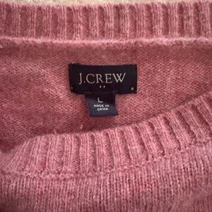 J. Crew Women's super Soft Heather Pink Crew Neck Sweater